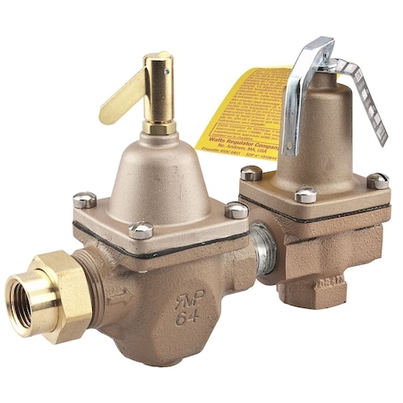 Watts 1/2 In Dual Control Regulator And Relief Valve, Union Solder Inlet Connection 0388800